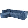 109.2" Chenille L-Shaped Modular Sectional Sofa with 2 Pillows - 4 of 4