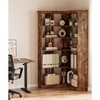 Garvee Corner Bookshelf 72.8 in L-shaped Bookcase Large Farmhouse Bookshelf - 3 of 4