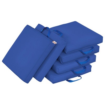 ECR4Kids SoftZone Floor Cushions with Handles, Deluxe 2" Foam Flexible Seating, Set of 6