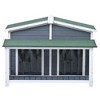 Akoasm 47.2 Inch Cabin Style Wooden Dog House With Porch And Door Indoor & Outdoor-Gray And Green - 4 of 4
