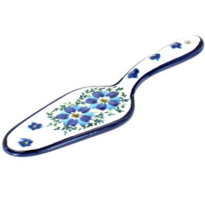 Blue Rose Polish Pottery Kalina Cake Server