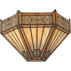 Possini Euro Design Possini Euro Vitus 7 1/2" High Stained Glass Wall Sconce - 1 of 4