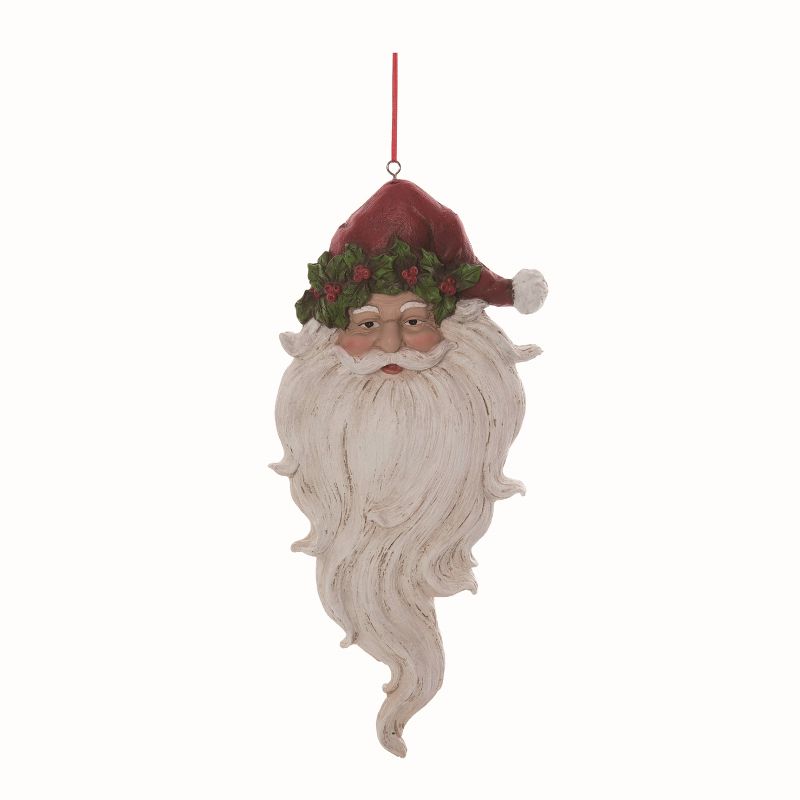 Transpac Resin Brown Christmas Classic Santa Hanging Wall Accent, 1 of 2