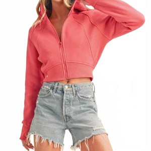 Women's Deva Cropped Hooded Jacket - AEMI + CO - 1 of 4