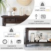 KWPZQEB Console Table, Entryway Table with 3 Storage Drawers and Bottom Shelf, 2-Tier Retro Sofa Table Side Table for Living Room - 3 of 4