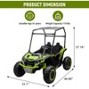 24V Kids 4WD Off-Road Electric Ride-on, 2-Seater with Tent, Shock Absorbers, 3-Speeds (4 MPH), LED Lights, Music, 110 Lbs Load Capacity - 2 of 4