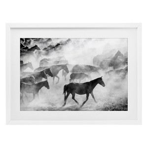 Stupell Industries Dusty Road Horse Photograph Framed Print Under Glass Art - 1 of 4