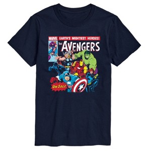 Men's - Marvel - Avengers Retro Comic Short Sleeve Graphic T-Shirt - 1 of 3