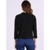 Allegra K Women's Cropped Elegant Sweater Open Front 3/4 Sleeve Knit Casual Cardigan - 4 of 4