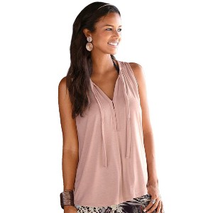 Women's Tie Front Sleeveless Top - LASCANA - 1 of 4