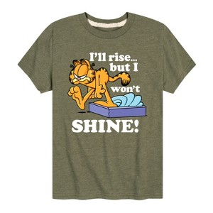 Boys' - Garfield - Rise But Won't Shine Short Sleeve Graphic T-Shirt - 1 of 4