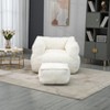 CAVINAS Modern Comfy Foam Bean Bag Chair with Footstool,High Back Bean Bag Couch,Accent Chairs for Living Room - 2 of 4