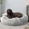 FurHaven Calming Cuddler Long Fur Donut Dog Bed - 3 of 4