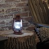 Indoor/Outdoor Metal/Glass Hurricane Lantern with Dimmable LED Lights Red - Alpine Corporation: Battery-Powered, All-Weather Design - 4 of 4