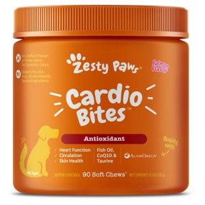 Zesty Paws Cardio Supplement Bites - Salmon - 90ct - 1 of 4