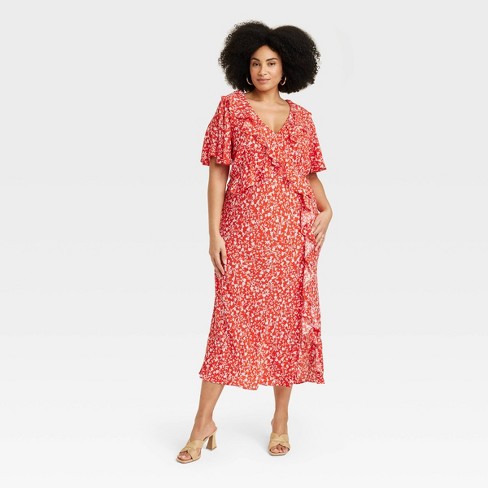 Fashion over 50: Target Red Floral Dress  Fashion over 50, Red floral  dress, Womens floral dress