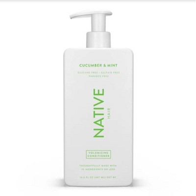 Native Vegan Cucumber & Mint Natural Volume Conditioner, Clean, Sulfate, Paraben and Silicone Free - 16.5 fl oz