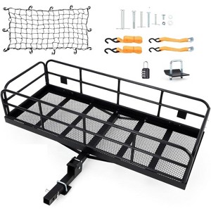 Hitch Mount Cargo Carrier Basket,60"x24"x14" 500 Lb Capacity Includes Net and Straps fits 2-Inch Receiver Ideal for Cars and SUVs - 1 of 4