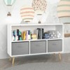RISOKEYS Kids Bookshelf with 3 Collapsible Fabric Drawers - Toy Storage Organizer for Nursery,Playroom,Bedroom - 2 of 4
