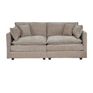 NicBex 77.2 Inch Modern Loveseat Couch 2-Seater Sofa with 2 Arm Pillows and 2 Throw Pillows for Living Room,Apartment,Bedroom - 1 of 4