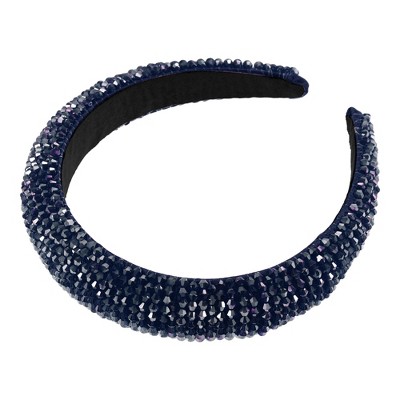 Unique Bargains Women's Bling Rhinestone Padded Hairband Faux Crystal ...