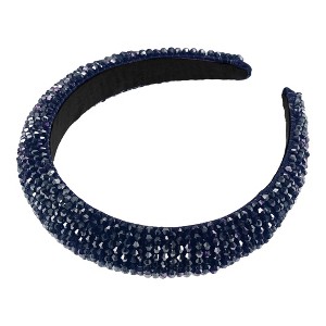 Unique Bargains Women's Bling Rhinestone Padded Hairband Faux Crystal Hair Accessories 1.18 Inch Wide 1 Pc - 1 of 4