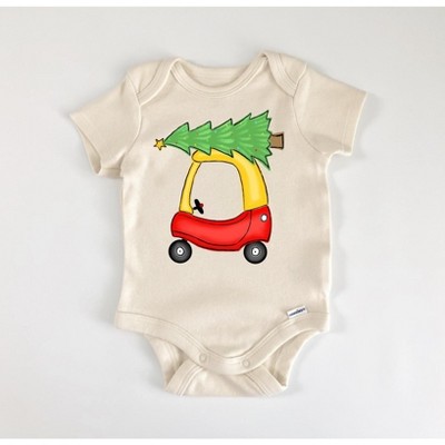 Red Car Christmas Tree Little - Baby Boy Girl Clothes Infant Onesie® Funny Cute GS1