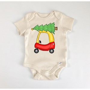 Red Car Christmas Tree Little - Baby Boy Girl Clothes Infant Onesie® Funny Cute GS1 - 1 of 1