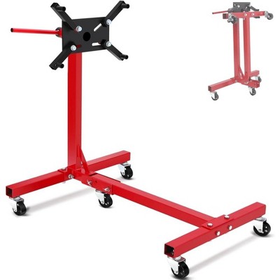Engine Stand, 1500lbs(3/4 Ton)Swiveling Motor Stand with 360¡ã Adjustable Head, Cast Iron Hoist Dolly, 5 Wheels, 4 Adjustable Arms for Car Maintenance