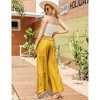 Clearlove Womens Wide Leg Palazzo Pants Belted High Waist Casual Long Trousers with Pockets Travel Outfits - 2 of 4