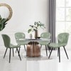 CLIHOME Set of 2 Modern Upholstered Leather Dining Chairs, Comfortable Dining Chairs with Thick Cushions & Metal Legs - 3 of 4