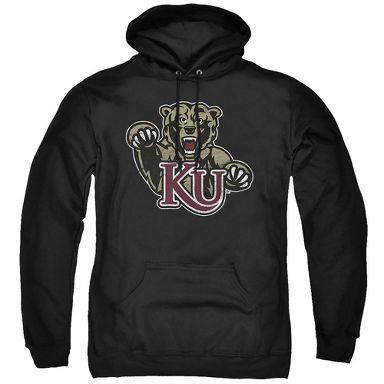 Kutztown University Distressed Hoodie - Unisex Black Pullover, X-Large, Officially Licensed
