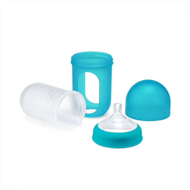 Boon Nursh Silicone Baby Bottles with Collapsible Silicone Pouch - 8 fl oz/3pk, 4 of 15