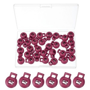 Unique Bargains Plastic Adjustable Draw String Clip Ends Spring-Loaded Buckle Round Cord Locks 30 Pcs - 1 of 3