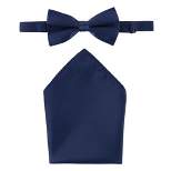 CTM Men's Classic Bow Tie and Pocket Square