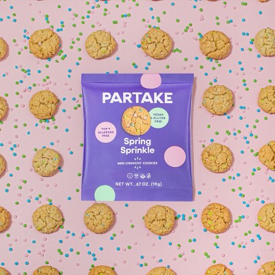 Play Partake Crunchy Spring Sprinkle Mini Cookie Snack Packs - 10ct/6.7oz, video 5 of 7 slides