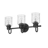 Kinsley 3-Bulb Glass Vanity Light - Industrial Style, Dimmable, Damp Rated, 22" Wide - 3 of 4