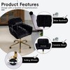 QingMoon Faux Fur Office Chair, Adjustable Desk Chair, Swivel Computer Chair, Modern Makeup Chair with Tilt Backrest for Vanity Room, Home Office - 2 of 4