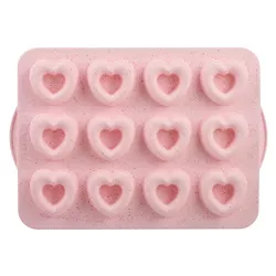 Trudeau Silicone Heart Donut Pan Pink