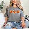 S.W.Smiley Pumpkin Pies - Women's Garment Dyed Graphic T-Shirt - 3 of 4