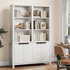 74.5" Tall Bookshelf with Double Storage, Extra Large Bookshelf, 6-Tier Double Wide Bookshelves w/ 12 Cubbies for Livingroom Office Library - 3 of 4