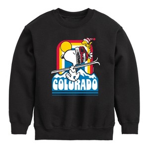 Boys' - Peanuts - Ski Colorado Graphic Long Sleeve Fleece Sweatshirt - 1 of 4