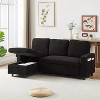 NicBex 78.7 Inch Linen L-Shaped Sofa Bed,Reversible Sleeper Sofa with Pullout Bed for Office,Living Room,Apartment - 2 of 4