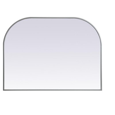 Elegant Lighting Metal Frame Arch Mirror 40x30 Inch in Silver