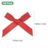 Unique Bargains Satin Craft Ribbon Bow Multicolored 1" x 2" 100 Packs - 3 of 4