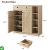 4-Tier Shoe Storage Cabinet w/Doors & Drawers 42'' Tall Modern Shoe Cabinet w/ 3 Adjustable Shelves & Stable Base - 2 of 4