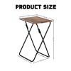 Homy Casa Joey Set of 2 Foldable Side Tables with Metal Frame, Modern TV Tray Tables for Living Room - 3 of 4