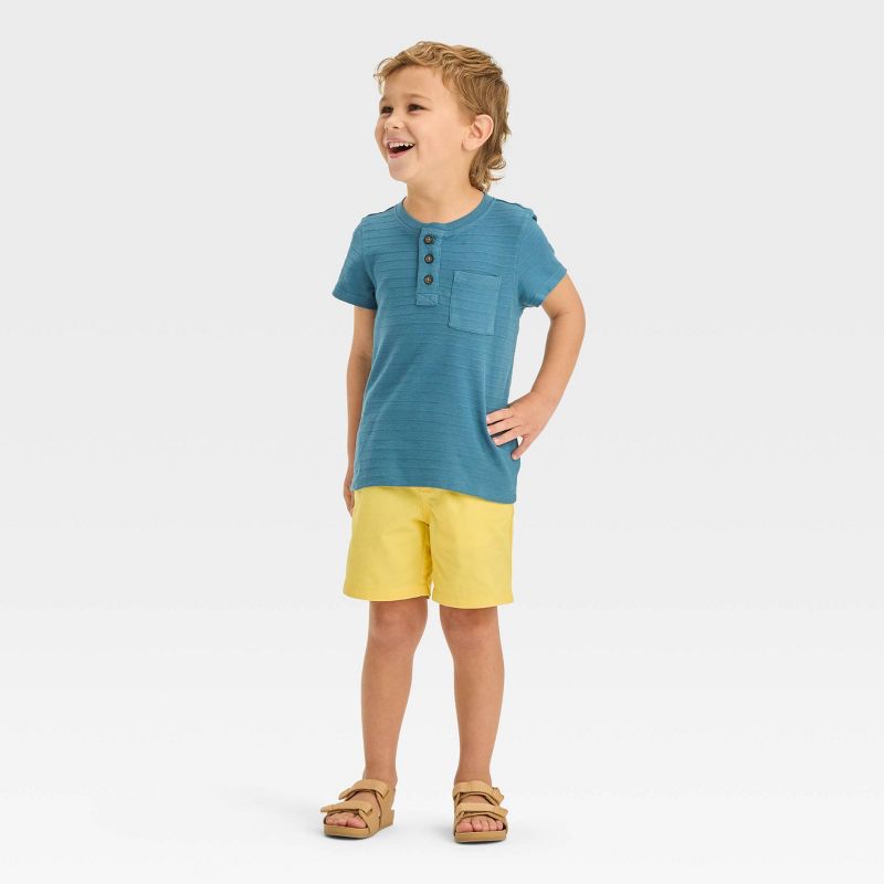 Toddler Boys' Short Sleeve Henley T-Shirt - Cat & Jack™, 4 of 9