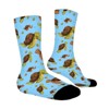 Turtle Shell Women Printed Crew Socks Funny Funky Socks Soft Polyester Novelty Gifts for Artists Men - 3 of 4