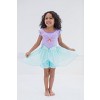 Disney Princess Moana Frozen Rapunzel Jasmine Belle Girls Romper With Skirt Overlay Little Kid to Big - 2 of 4